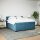 vidaXL Boxspringbett mit Matratze Blau 200x200 cm Samt