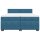 vidaXL Boxspringbett mit Matratze Blau 200x200 cm Samt