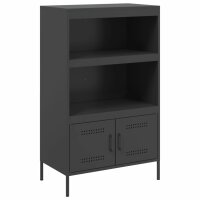 vidaXL Highboard Schwarz 68x39x113 cm Stahl