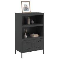 vidaXL Highboard Schwarz 68x39x113 cm Stahl