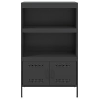 vidaXL Highboard Schwarz 68x39x113 cm Stahl