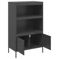 vidaXL Highboard Schwarz 68x39x113 cm Stahl