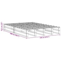 vidaXL Massivholzbett ohne Matratze 120x200 cm Kiefernholz