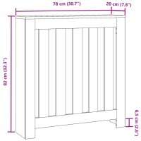 vidaXL Heizk&ouml;rperverkleidung Schwarz 78x20x82 cm Holzwerkstoff