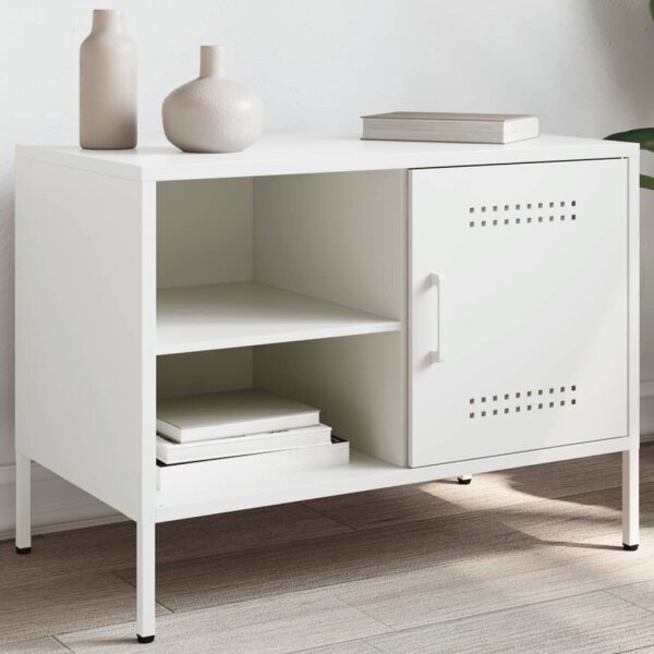 vidaXL TV-Schrank Wei&szlig; 68x39x50,5 cm Stahl