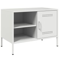 vidaXL TV-Schrank Wei&szlig; 68x39x50,5 cm Stahl