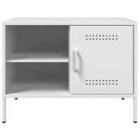 vidaXL TV-Schrank Wei&szlig; 68x39x50,5 cm Stahl