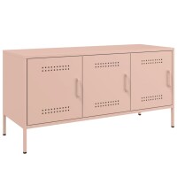 vidaXL TV-Schrank Rosa 100,5x39x50,5 cm Stahl