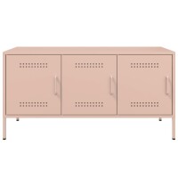 vidaXL TV-Schrank Rosa 100,5x39x50,5 cm Stahl