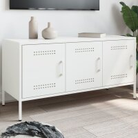 vidaXL TV-Schrank Wei&szlig; 100,5x39x50,5 cm Stahl