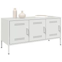 vidaXL TV-Schrank Wei&szlig; 100,5x39x50,5 cm Stahl