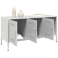 vidaXL TV-Schrank Wei&szlig; 100,5x39x50,5 cm Stahl