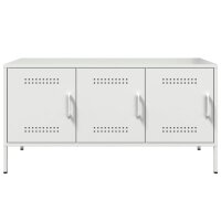 vidaXL TV-Schrank Wei&szlig; 100,5x39x50,5 cm Stahl