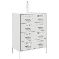 vidaXL Sideboard Wei&szlig; 68x39x89 cm Stahl