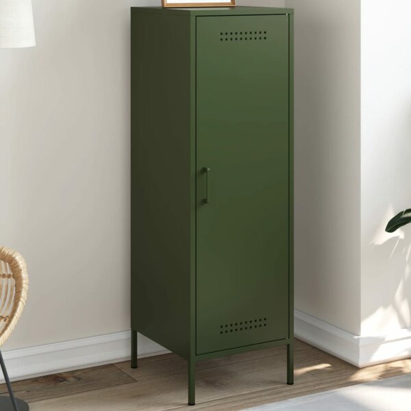 vidaXL Highboard Olivgr&uuml;n 36x39x113 cm Stahl