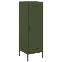 vidaXL Highboard Olivgr&uuml;n 36x39x113 cm Stahl