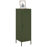 vidaXL Highboard Olivgr&uuml;n 36x39x113 cm Stahl