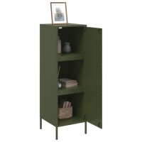 vidaXL Highboard Olivgr&uuml;n 36x39x113 cm Stahl