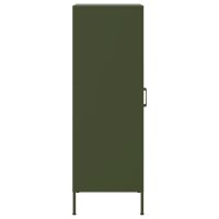 vidaXL Highboard Olivgr&uuml;n 36x39x113 cm Stahl