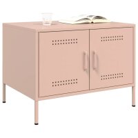 vidaXL Couchtisch Rosa 68x50x50,5 cm Kaltgewalzter Stahl