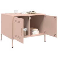 vidaXL Couchtisch Rosa 68x50x50,5 cm Kaltgewalzter Stahl