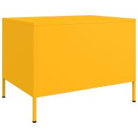 vidaXL Couchtisch Senfgelb 68x50x50,5 cm Kaltgewalzter Stahl