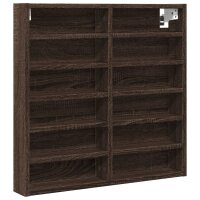 vidaXL Vitrinenschrank Braun Eichen-Optik 60x8,5x58 cm...