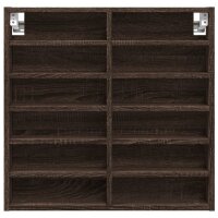 vidaXL Vitrinenschrank Braun Eichen-Optik 60x8,5x58 cm Holzwerkstoff