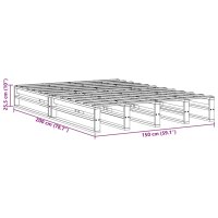 vidaXL Massivholzbett ohne Matratze 150x200 cm Kiefernholz