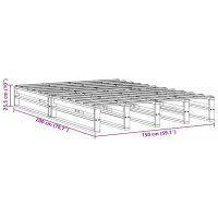 vidaXL Massivholzbett ohne Matratze Wachsbraun 150x200 cm Kiefernholz