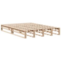 vidaXL Massivholzbett ohne Matratze 135x190 cm Kiefernholz