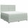 vidaXL Boxspringbett mit Matratze Hellgrau 180x200 cm Samt