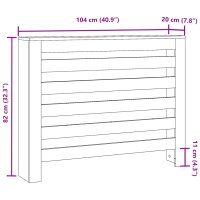 vidaXL Heizk&ouml;rperverkleidung Grau Sonoma 104x20x82 cm Holzwerkstoff