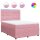 vidaXL Boxspringbett mit Matratze Rosa 160x200 cm Samt