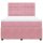 vidaXL Boxspringbett mit Matratze Rosa 160x200 cm Samt