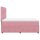 vidaXL Boxspringbett mit Matratze Rosa 160x200 cm Samt