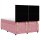 vidaXL Boxspringbett mit Matratze Rosa 160x200 cm Samt