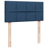 vidaXL Boxspringbett mit Matratze Blau 90x190 cm Stoff