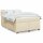 vidaXL Boxspringbett mit Matratze Creme 160x200 cm Stoff