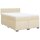 vidaXL Boxspringbett mit Matratze Creme 160x200 cm Stoff