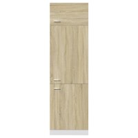 vidaXL K&uuml;hlumbauschrank Sonoma-Eiche 60x57x207 cm Holzwerkstoff