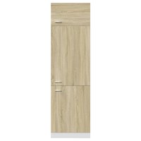 vidaXL Kühlumbauschrank Sonoma-Eiche 60x57x207 cm Holzwerkstoff