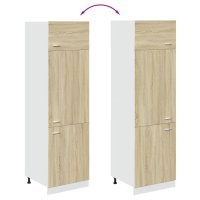 vidaXL Kühlumbauschrank Sonoma-Eiche 60x57x207 cm Holzwerkstoff