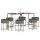 vidaXL 7-tlg. Gartenbar-Set mit Kissen Grau Poly Rattan