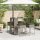 vidaXL 5-tlg. Gartenbar-Set mit Kissen Grau Poly Rattan