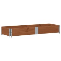 vidaXL Paletten-Aufsatzrahmen Braun 150x50 cm Massivholz...