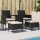 vidaXL Gartensofa 2-Sitzer mit Tisch und Hockern Schwarz Poly Rattan