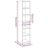 vidaXL Highboard Grau Sonoma-Eiche 40x41x185 cm Holzwerkstoff