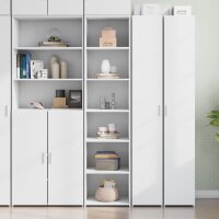 vidaXL Highboard Wei&szlig; 45x41x185 cm Holzwerkstoff