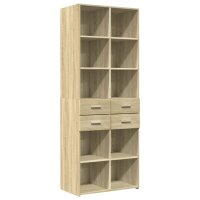 vidaXL Highboard Sonoma-Eiche 70x42,5x185 cm Holzwerkstoff